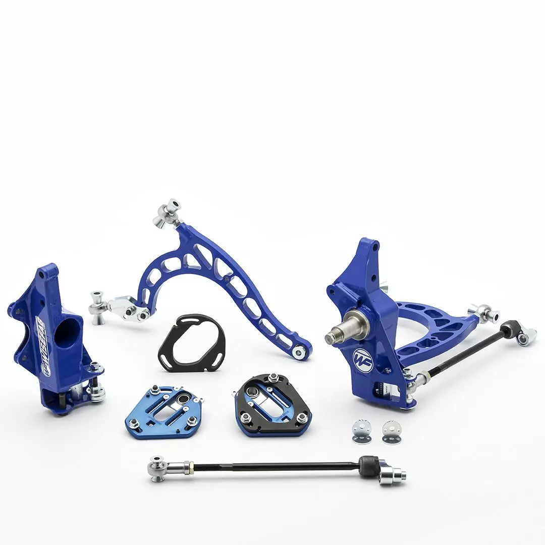 Wisefab Nissan S14 S15 Front V2 Drift Angle Lock Kit with Rack Offset Spacers