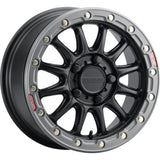 Raceline A14BG Alpha 17x7in/4x156 BP/25mm Offset/132.5mm Bore- Blk & Gunmetal Ring Beadlock Wheel