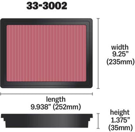 K&N 12 Isuzu D-Max 2.5L L4 DSL Replacement Air Filter