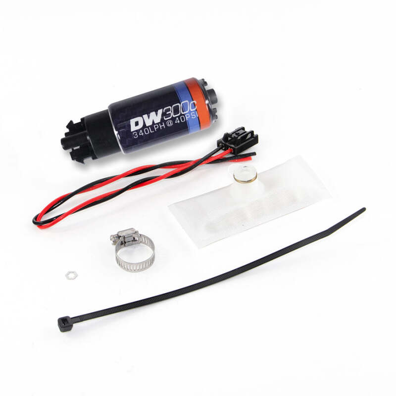 DeatschWerks 88-91 BMW 325i DW300C 340 LPH Compact Fuel Pump w/ Install Kit (w/o Mounting Clips)