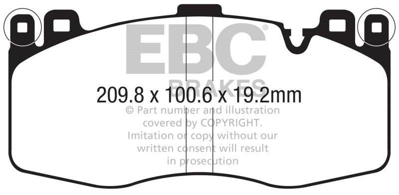 EBC 15-19 BMW X5M 4.4TT (F85) Redstuff Front Brake Pads