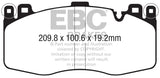 EBC 15-19 BMW X5M 4.4TT (F85) Redstuff Front Brake Pads