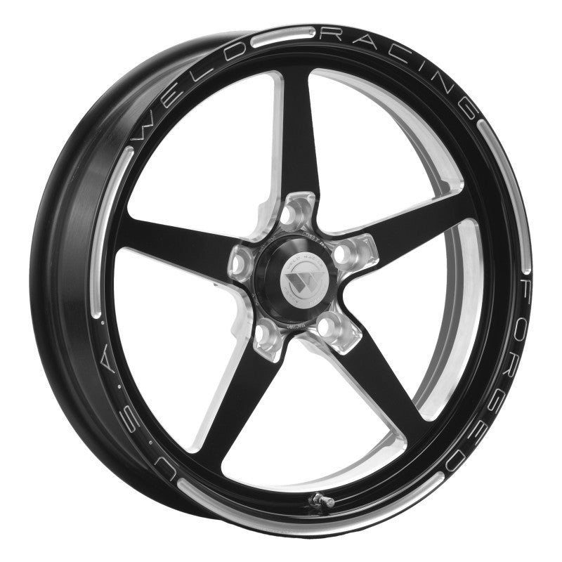 Weld Alumastar 1-Piece 17x4.5 / 5x4.5 BP / 2.25in. BS Black Wheel - Non-Beadlock