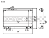 Koyo 93-98 Toyota Supra NA/Turbo (MT) Radiator
