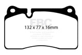 EBC 11-14 Audi TT RS 2.5 Turbo Yellowstuff Front Brake Pads