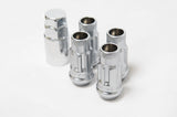 Wheel Mate 12x1.50 48mm Muteki SR48 Satin Silver Open End Locking Lug Nut - Set of 4