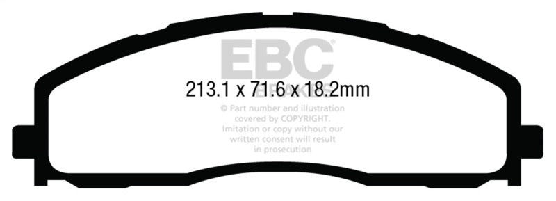 EBC 13+ Ford F250 (inc Super Duty) 6.2 (2WD) Greenstuff Front Brake Pads