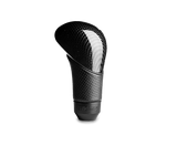 Momo Shadow Shift Knob - Black Airleather, Carbon Effect Insert