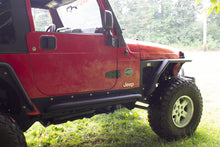 Load image into Gallery viewer, Fishbone Offroad 97-06 Jeep Wrangler TJ Steel Rock Slider - Black Textured Powdercoat