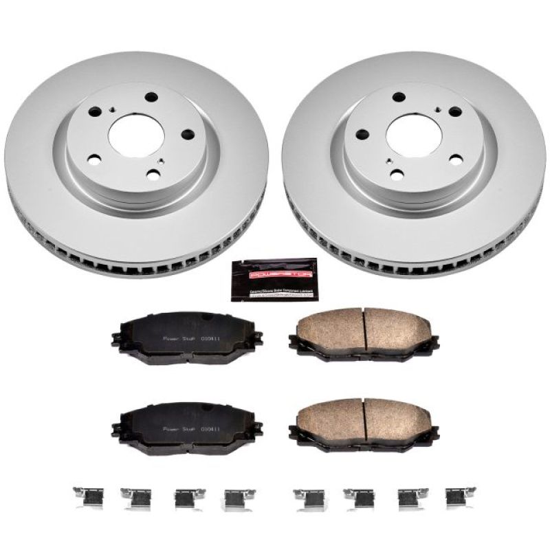 Power Stop 09-10 Pontiac Vibe Front Z17 Evolution Geomet Coated Brake Kit