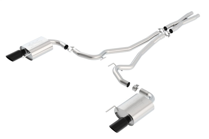 Borla Atak S Cat-Back 15-17 Ford Mustang GT 5.0L V8 MT/AT 2.5in pipe 4in tip (Black Chrome)