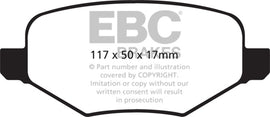 EBC 11-14 Ford Edge 2.0 Turbo Yellowstuff Rear Brake Pads