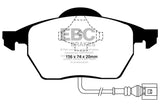 EBC 99-05 Volkswagen Beetle 1.8 Turbo Greenstuff Front Brake Pads