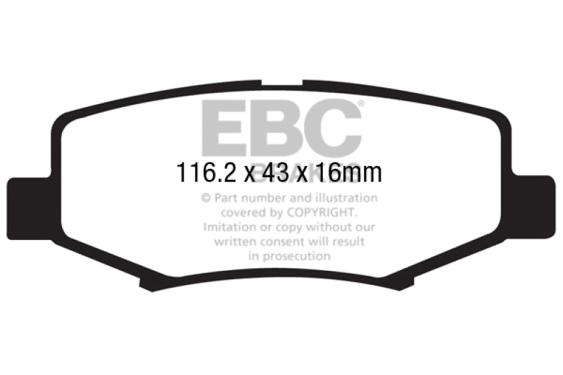 EBC 06-11 Dodge Nitro 3.7 Yellowstuff Rear Brake Pads