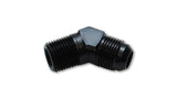 Vibrant -12AN x 3/4in NPT Flare to Pipe Tee Adapter Fitting - Aluminum