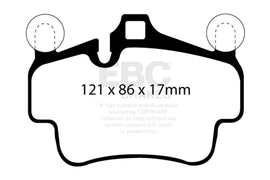 EBC 07-08 Porsche 911 (997) (Cast Iron Rotor only) 3.6 Carrera 2 Bluestuff Front Brake Pads