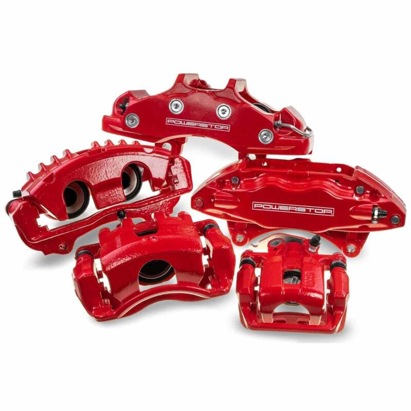 Power Stop 12-16 Ford F-250 Super Duty Front Red Caliper - Pair