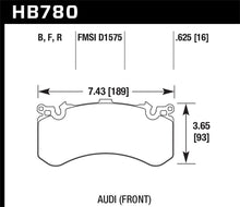 Load image into Gallery viewer, Hawk 2016 Audi A8 Front High Performance 5.0 Brake Pads