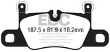 EBC 2016+ Porsche 911 (991/2 w/Cast Iron Rotors) 3.0TT Carrera Bluestuff Rear Brake Pads