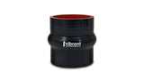 Vibrant 4 Ply Reinforced Silicone Hump Hose Connector - 2.5in I.D. x 3in long (BLACK)