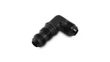 Vibrant -3AN Bulkhead Adapter 90 Degree Elbow Fitting - Anodized Black Only