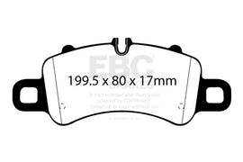 EBC 2016+ Porsche 911 (991/2 w/Cast Iron Rotors) 3.0TT Carrera Bluestuff Front Brake Pads