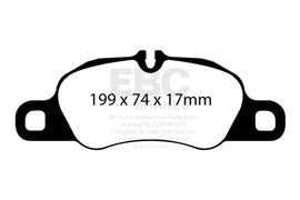 EBC 09-12 Porsche 911 (997) (Cast Iron Rotor only) 3.6 Carrera 2 Redstuff Front Brake Pads