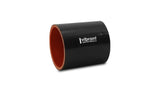 Vibrant 4 Ply Reinforced Silicone Straight Hose Coupling - 2.75in I.D. x 3in long (BLACK)