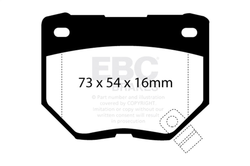 EBC 89-95 Nissan Skyline (R32) 2.6 Twin Turbo GT-R Redstuff Rear Brake Pads