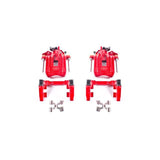 Power Stop 00-06 Audi TT Quattro (w/Non Vented Rotors Only) Rear Red Calipers w/Brackets - Pair