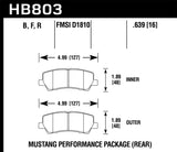 Hawk 15-20 Ford Mustang GT 5.0L / 16-17 Mustang Brembo Package DTC-30 Race Rear Brake Pads