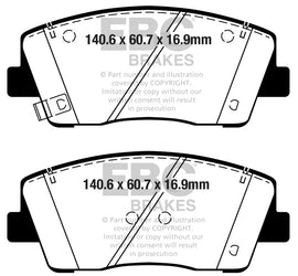EBC 2019+ Genesis G70 2.0T Redstuff Front Brake Pads