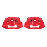 Power Stop 11-19 Chevrolet Silverado 2500 HD Rear Red Calipers w/Brackets - Pair