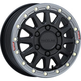 Raceline A14BG Alpha 17x7in/5x114.3 BP/25mm Offset/68mm Bore- Blk & Gunmetal Ring Beadlock Wheel