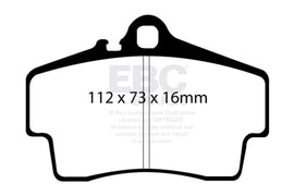 EBC 98-05 Porsche 911 (996) (Cast Iron Rotor only) 3.4 Carrera 2 Redstuff Rear Brake Pads