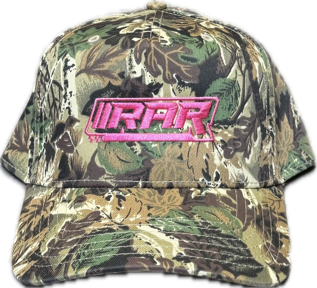 Camo Embroidered RAR Logo Cap - Pink