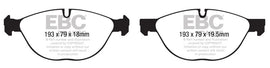 EBC 10-14 BMW X5 4.4 Twin Turbo (50) Yellowstuff Front Brake Pads