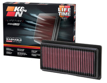 Load image into Gallery viewer, K&amp;N Replacement Panel Air Filter 12-14 Nissan Versa 1.6L 1.031in H x 9.125in OS L x 4in OS W