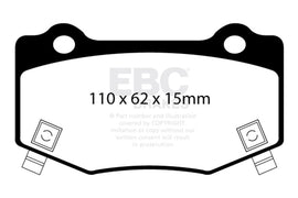 EBC 16+ Cadillac ATS-V 3.6 Twin Turbo Yellowstuff Rear Brake Pads