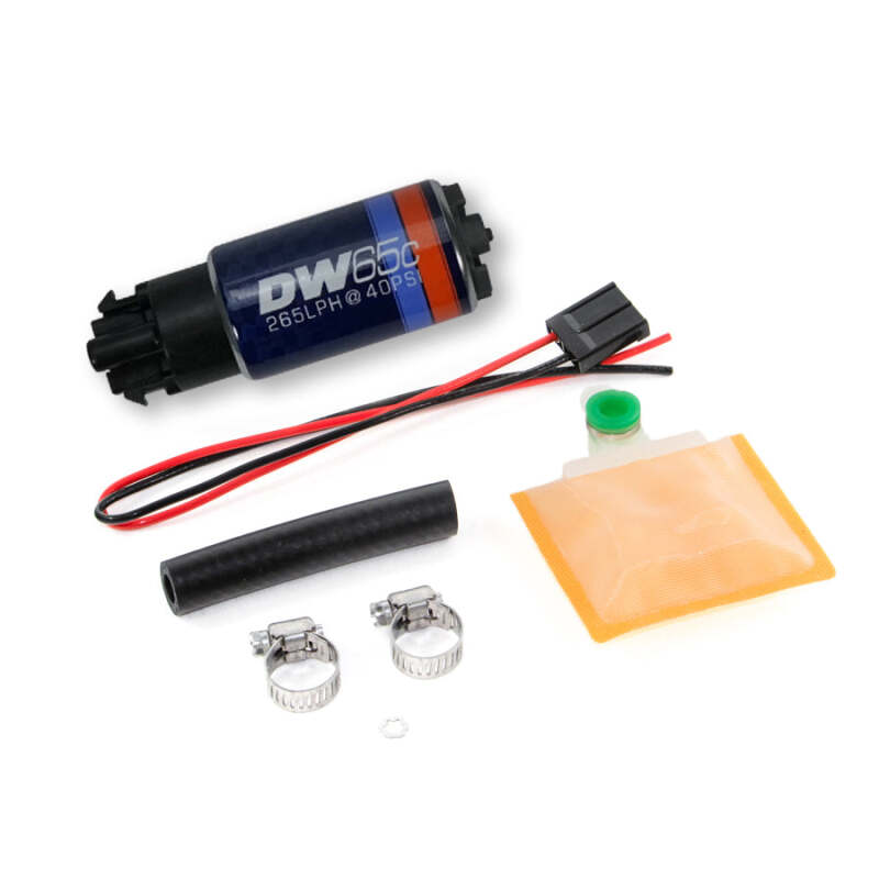 DeatschWerks 265 LPH DW65C Series Compact Fuel Pump w/o Mounting Clips (w/ Universal Install Kit)