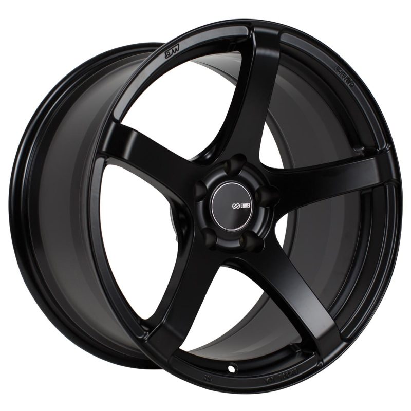 Enkei Kojin 18x9.5 30mm Offset 5x114.3 Bolt Pattern 72.6mm Bore Dia Matte Black Wheel