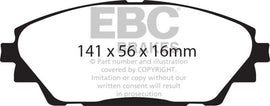 EBC 14+ Mazda 3 2.0 (Japan Build) Yellowstuff Front Brake Pads