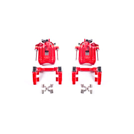 Power Stop 00-06 Audi TT Quattro (w/Non Vented Rotors Only) Rear Red Calipers w/Brackets - Pair