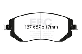 EBC 04-06 Saab 9-2X 2.0 Turbo Yellowstuff Front Brake Pads