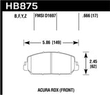 Hawk 14-17 Acura RDX/RLX HPS Street Front Brake Pads