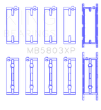 King Engine Bearings BMW S65B40A Crankshaft Main Bearings Set of 5