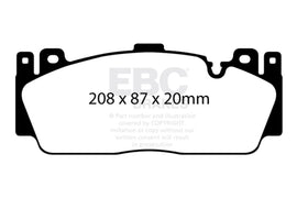 EBC 12+ BMW M5 4.4 Twin Turbo (F10) Redstuff Front Brake Pads